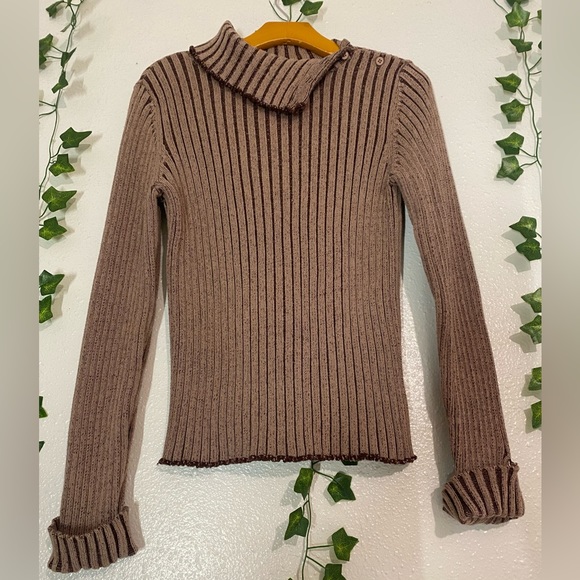 Massimo turtle neck knit sweater Thermal| Size L - Picture 9 of 13
